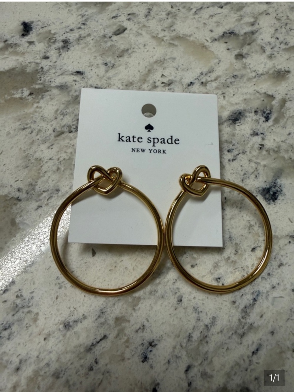 kate spade gold knotted hoop earrings